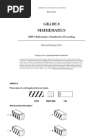 GR 8 Math Released in Spri