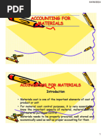 Accounting For Materials 2023-2024