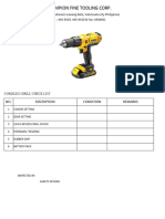 Cordless Dewalt Drill Check List 2.0