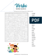 Verbs-Word Search