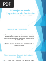 Aula 1 - Planejamento Da Capacidade de Produção