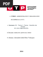 Tarea Semana 12 Gestion de Ventas en Una Organizacion