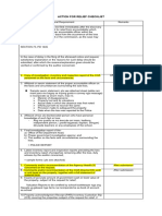 Action For Relief Checklist