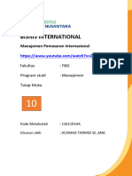 Modul 10 Matkul Bisnis Internasional