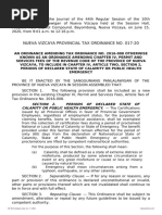 Province of Nueva Vizcaya - Nueva Vizcaya Provincial Tax Ordinance No. 017-20 - (2020)