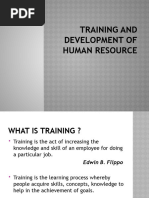 Training and Development of Human Resource