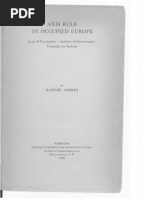 Axis Rule in Occupied Europe by Raphael Lemkin