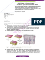 CBSE Class 11 Biology Chapter 7 Structural Organization in Animals Notes