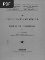 Hum - Sc. (IRCB) - T.V, 2 - LOUWERS O. - Le Problème Colonial Du Point Du Vue International - 1936