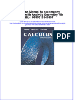 Solutions Manual To Accompany Calculus With Analytic Geometry 7th Edition 9780618141807 Download PDF Full Chapter