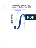 2011 Single Variable Calculus: Early Transcendentals, 7th Edition Test Bank Download PDF Full Chapter