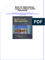 Test Bank For Multinational Management, 6 Edition: Cullen Parboteeah Download PDF Full Chapter