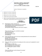 Class - 11 Accountancy Annual Exam Sample Paper