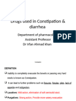 Drugs Used in Constipation & Diarrhoea