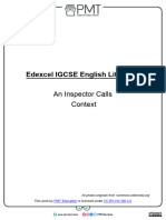 Context - An Inspector Calls - Edexcel IGCSE English Literature