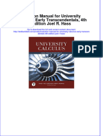 Solution Manual For University Calculus, Early Transcendentals, 4th Edition Joel R. Hass Download PDF Full Chapter