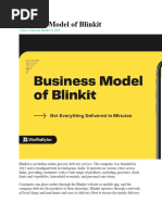 Business Model of Blinkit