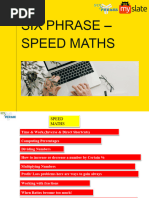 Six Phrase - Speed Maths