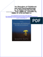 Test Bank For Disorders of Childhood: Development and Psychopathology, 3rd Edition, by Robin Hornik Parritz, Michael F. Troy, ISBN-10: 1337098116, ISBN-13: 9781337098113 Download PDF Full Chapter