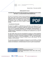 Anses Circular DP #03/18 Incompatibilidad Entre Prestaciones No Contributivas en Curso de Pago y La Solicitud de Otros Beneficios 17/01/2018