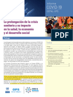 COVID-19: La Prolongación de La Crisis Sanitaria y Su Impacto en La Salud, La Economía y El Desarrollo Social