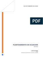 Planteamiento de Ecuacion