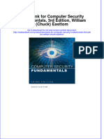 Test Bank For Computer Security Fundamentals, 3rd Edition, William (Chuck) Easttom Download PDF Full Chapter