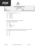 PS - CB - X - Sci - Light - Reflection and Refraction