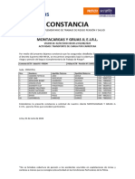 Constancia: Montacargas Y Gruas JL E.I.R.L