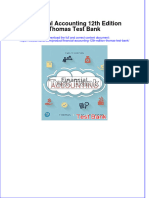 Financial Accounting 12th Edition Thomas Test Bank Instant Download All Chapter