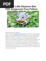 Crochet Little Elephant Bee PDF Amigurumi Free Pattern