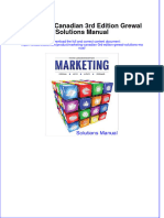 Marketing Canadian 3rd Edition Grewal Solutions Manual Instant Download All Chapter