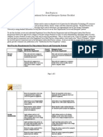Best Practices For Department Server and Enterprise System Checklist Instructions