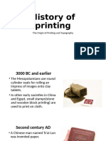 History of Printing