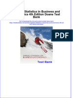 Applied Statistics in Business and Economics 4th Edition Doane Test Bank Instant Download All Chapter