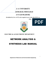 Btec-31p-Network - Analysis - Synthesis - Lab Manual