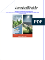 Energy Environment and Climate 2nd Edition Wolfson Solutions Manual Instant Download All Chapter