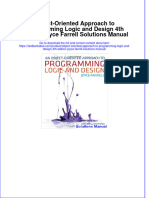 Object-Oriented Approach To Programming Logic and Design 4th Edition Joyce Farrell Solutions Manual Instant Download All Chapter