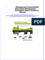 Operations Management Sustainability and Supply Chain Management Canadian 2nd Edition Heizer Solutions Manual Instant Download All Chapter