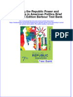 Keeping The Republic Power and Citizenship in American Politics Brief Edition 7th Edition Barbour Test Bank Instant Download All Chapter