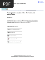 Post-Legislative Scrutiny in The UK Parliament Adding Value