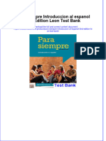 Para Siempre Introduccion Al Espanol 2nd Edition Leon Test Bank Instant Download All Chapter