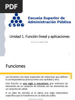 Unidad 1. Función Lineal y Aplicaciones