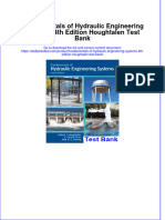 Fundamentals of Hydraulic Engineering Systems 4th Edition Houghtalen Test Bank Instant Download All Chapter