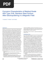 Corrosion Characteristics of Medical Graded