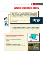 Causas y Consencuencias de La Contaminación Ambiental para Sexto Grado de Primaria