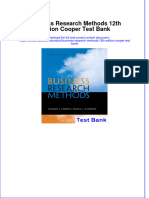 Business Research Methods 12th Edition Cooper Test Bank Instant Download All Chapter