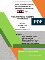 Lab 4. Hidraulica - Faforador Pashall o Molinete Hidrometrico