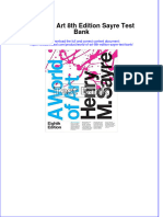 World of Art 8th Edition Sayre Test Bank Instant Download All Chapter