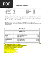 Balance Sheet Assignment